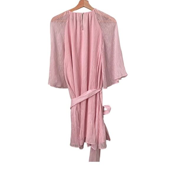 House of Harlow 1960 x Revolve Pink Sheer Tie Waist Mini Dress in Size Medium - Picture 3 of 8